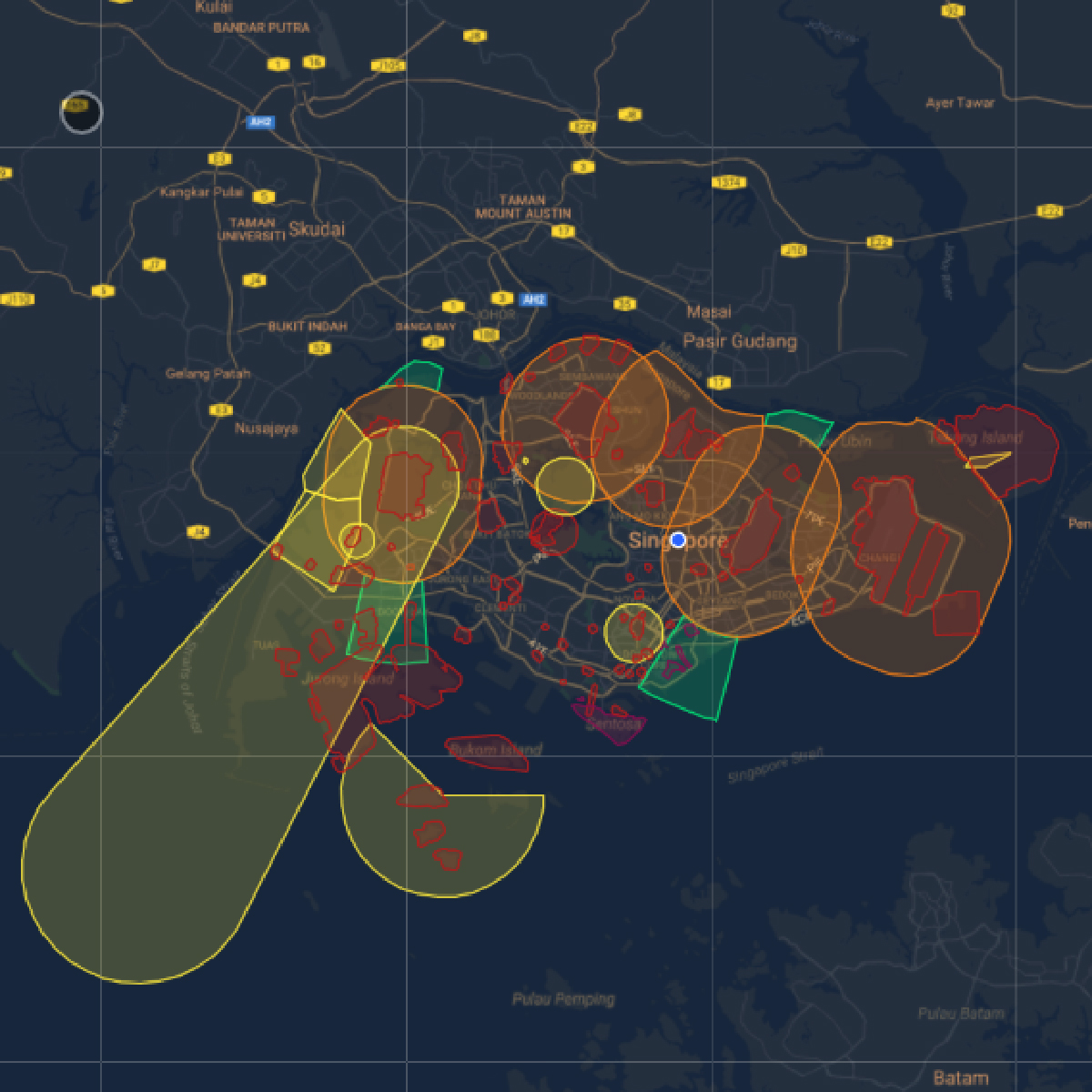 Ballade Gøre en indsats Giotto Dibondon Singapore Drone No Fly Zones Map | FLYWHERE.SG